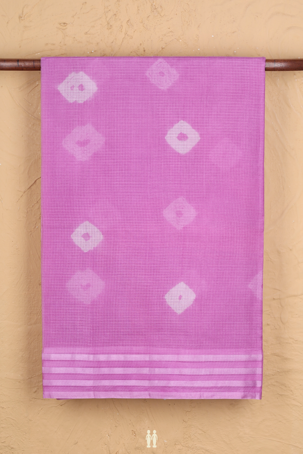 Kota Silk Saree In Lavender With Diamond Design