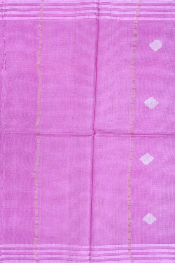 Kota Silk Saree In Lavender With Diamond Design