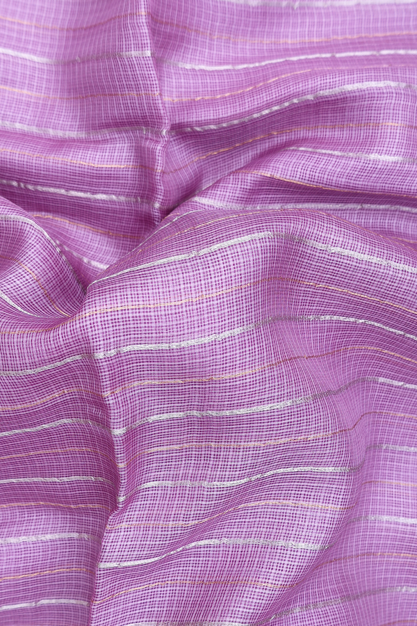 Kota Silk Saree In Lavender With Stripes Design
