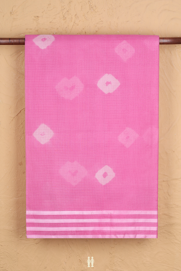 Kota Silk Saree In Lotus Pink With Diamond Design