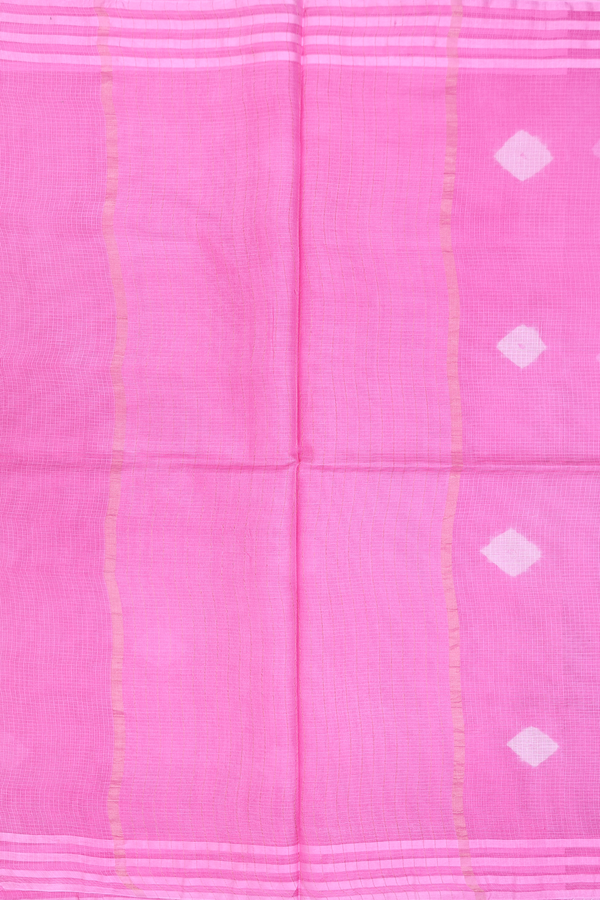 Kota Silk Saree In Lotus Pink With Diamond Design