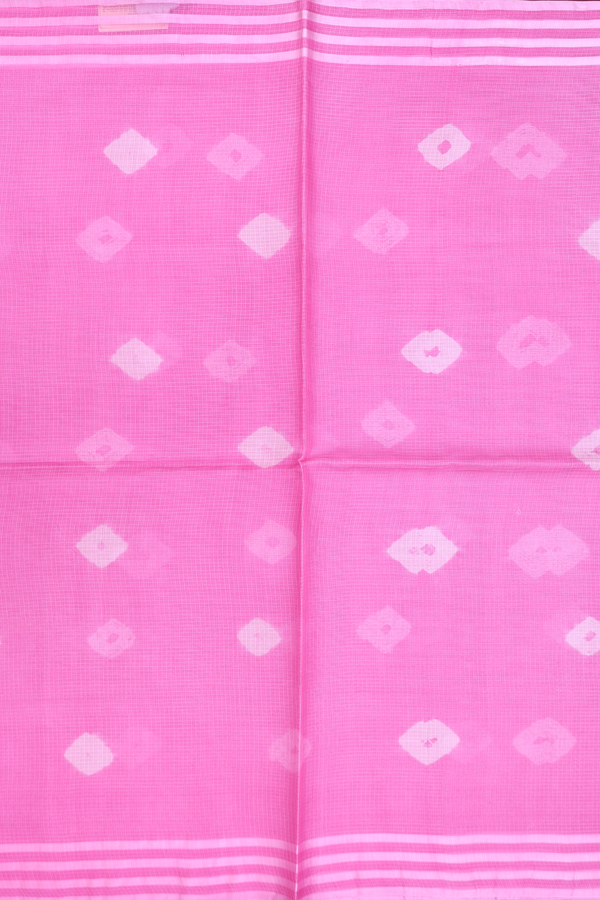 Kota Silk Saree In Lotus Pink With Diamond Design
