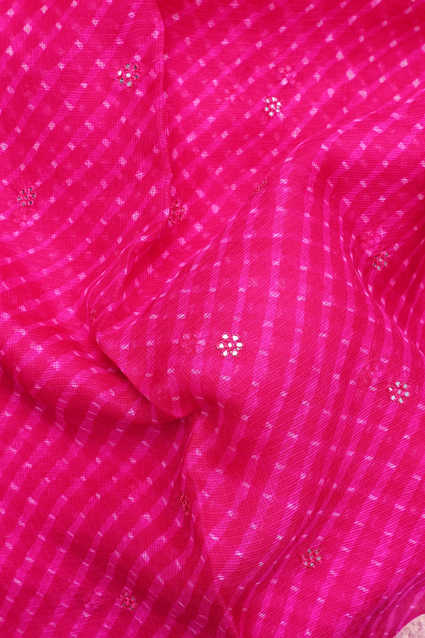 Kota Silk Saree In Magenta With Floral Buttas