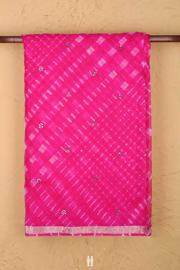 Kota Silk Saree In Magenta With Floral Buttis