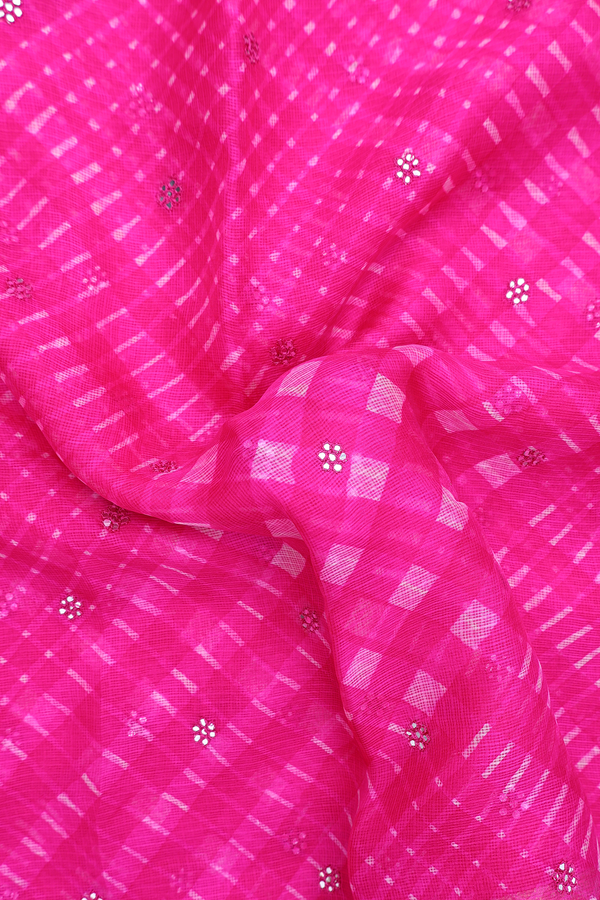 Kota Silk Saree In Magenta With Floral Buttis