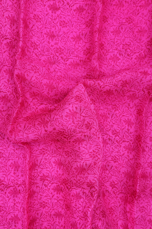 Kota Silk Saree In Magenta With Printed Design