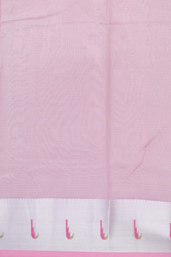 Kota Cotton Saree In Mint Blue With Zari Buttis