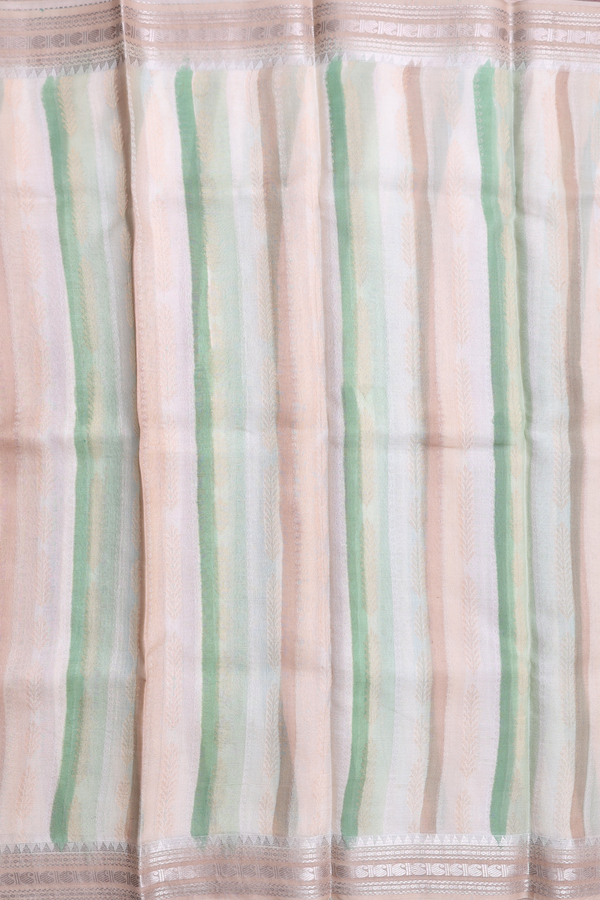 Kota Silk Saree In Multicolor With Stripes Design