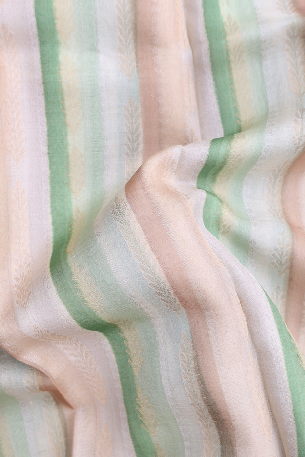 Kota Silk Saree In Multicolor With Stripes Design