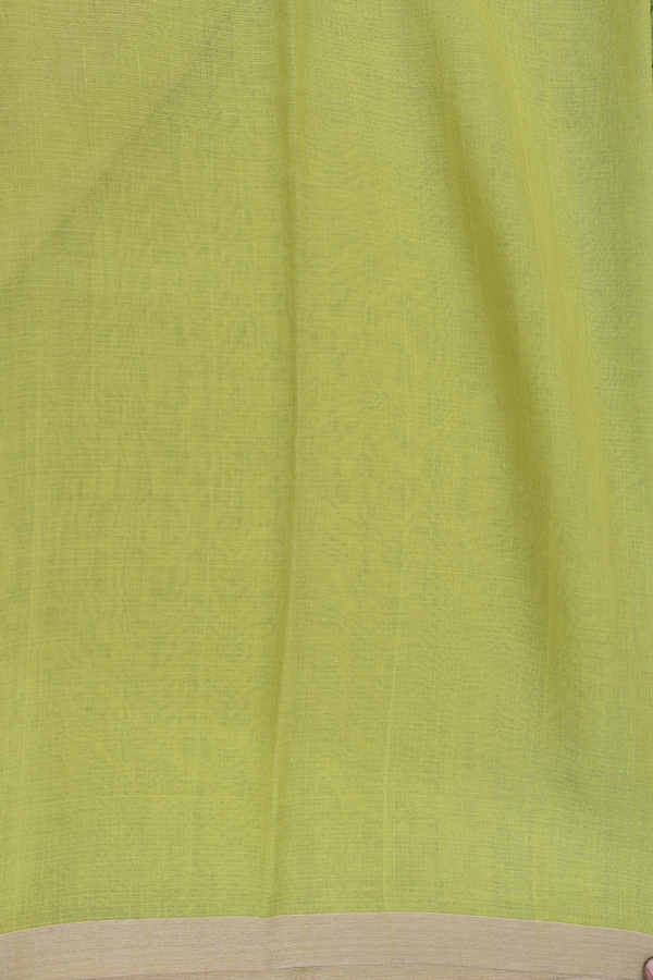 Kota Silk Saree In Pear Green With Printed Design