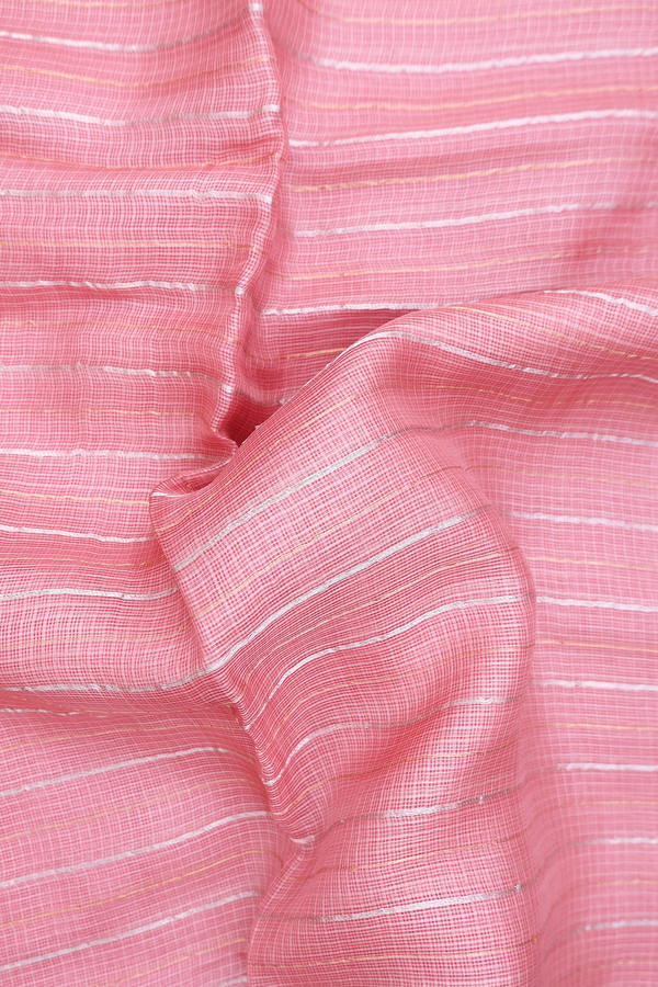Kota Silk Saree In Pink With Stripes Design