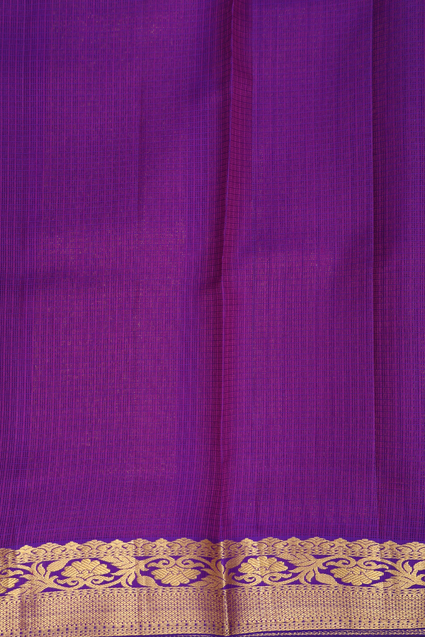 Kota Silk Saree In Purple With Zari Buttas