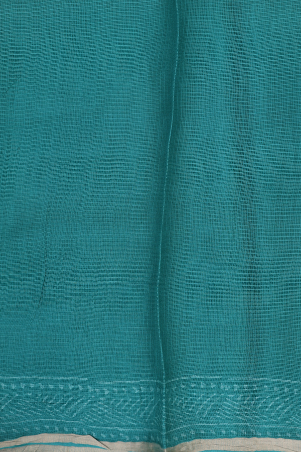 Kota Silk Saree In Ramar Green With Printed Design