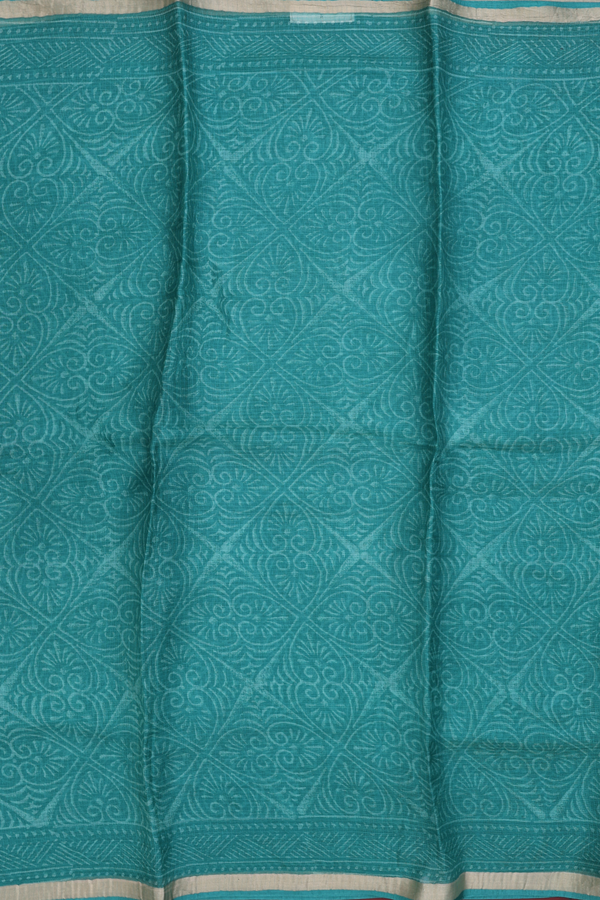 Kota Silk Saree In Ramar Green With Printed Design