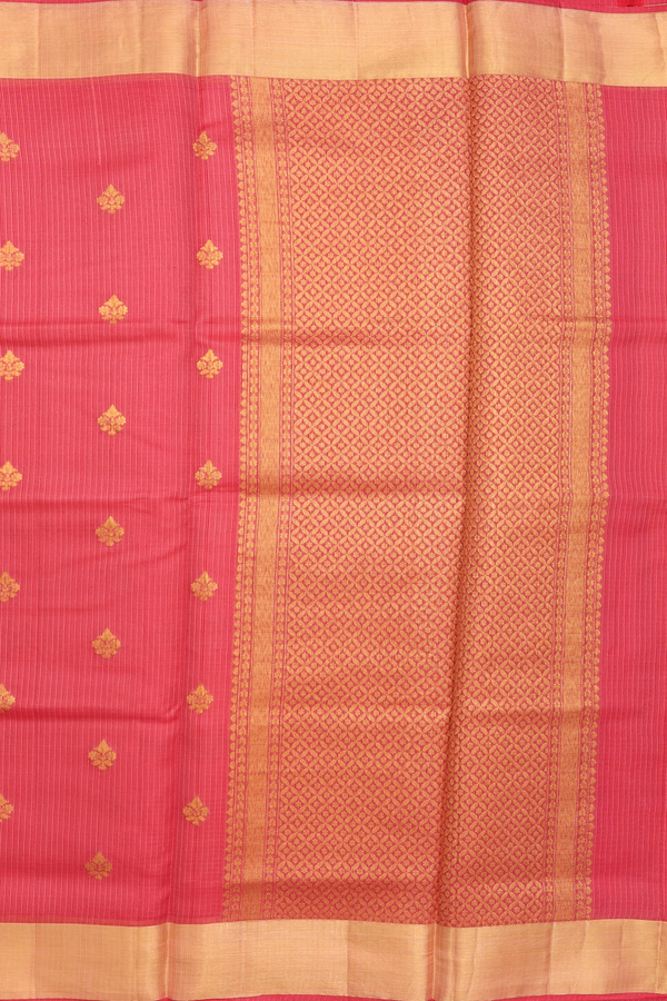 Kota Silk Saree In Red With Zari Buttas