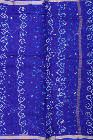 Kota Silk Saree In Royal Blue With Allover Design