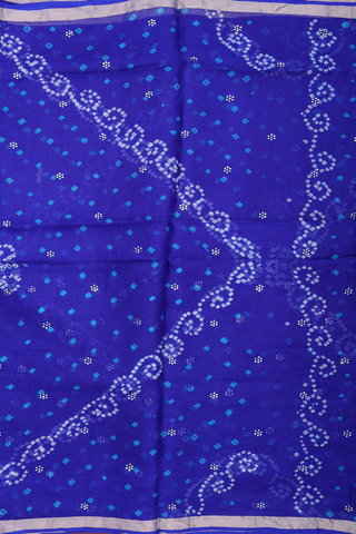 Kota Silk Saree In Royal Blue With Allover Design