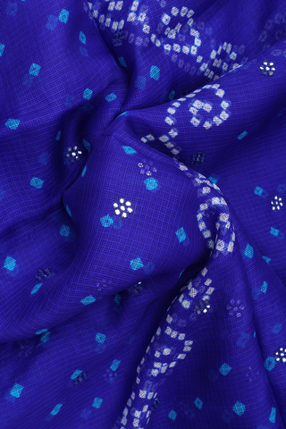 Kota Silk Saree In Royal Blue With Allover Design