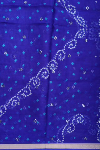 Kota Silk Saree In Royal Blue With Allover Design