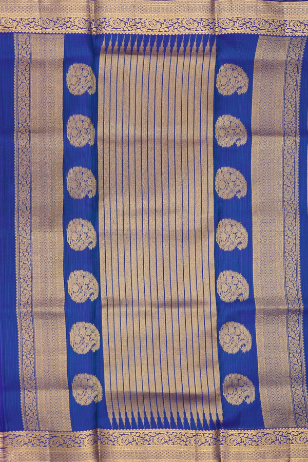Kota Silk Saree In Royal Blue With Zari Buttas