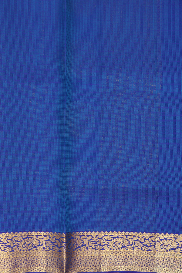 Kota Silk Saree In Royal Blue With Zari Buttas
