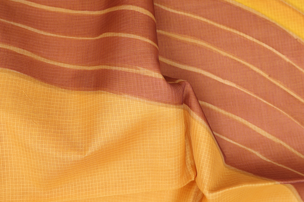 Kota Silk Saree In Yellow With Printed Design
