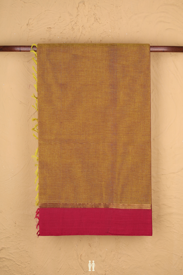 Coimbatore Cotton Saree In Dual Tone With Contrast Border