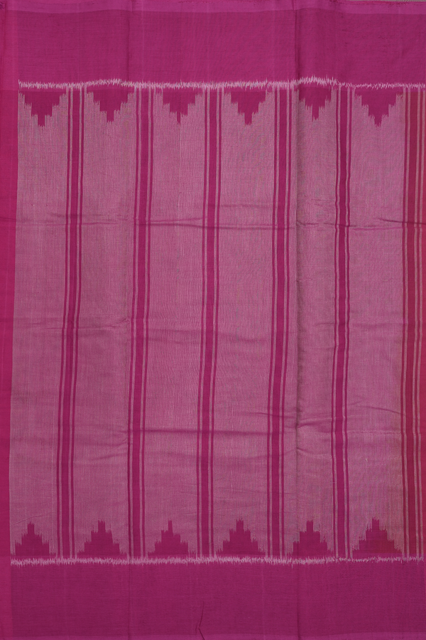 Pochampally Cotton Saree In Yellow With Diamond Design