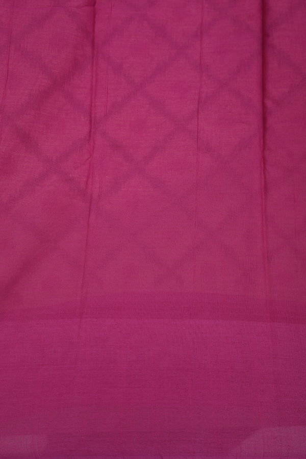 Pochampally Cotton Saree In Yellow With Diamond Design