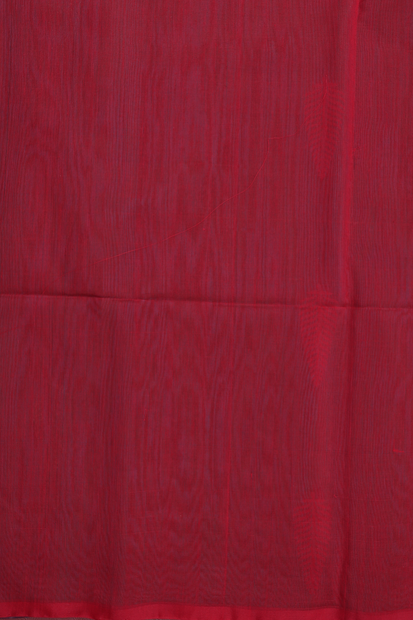 Kora Silk Cotton Saree In Peacock Green With Zari Motifs