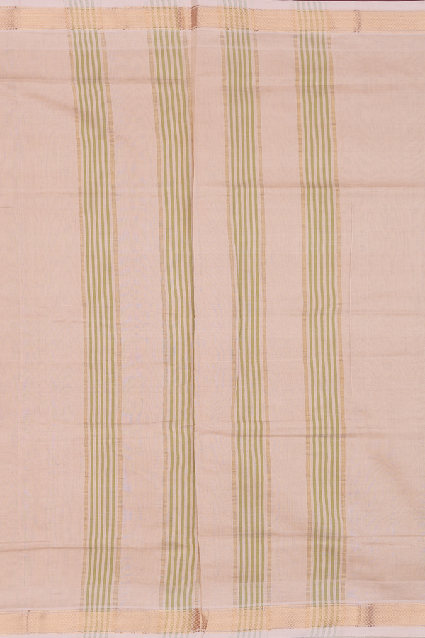 Semi Silk Cotton Saree In Green With Twill Weave Border