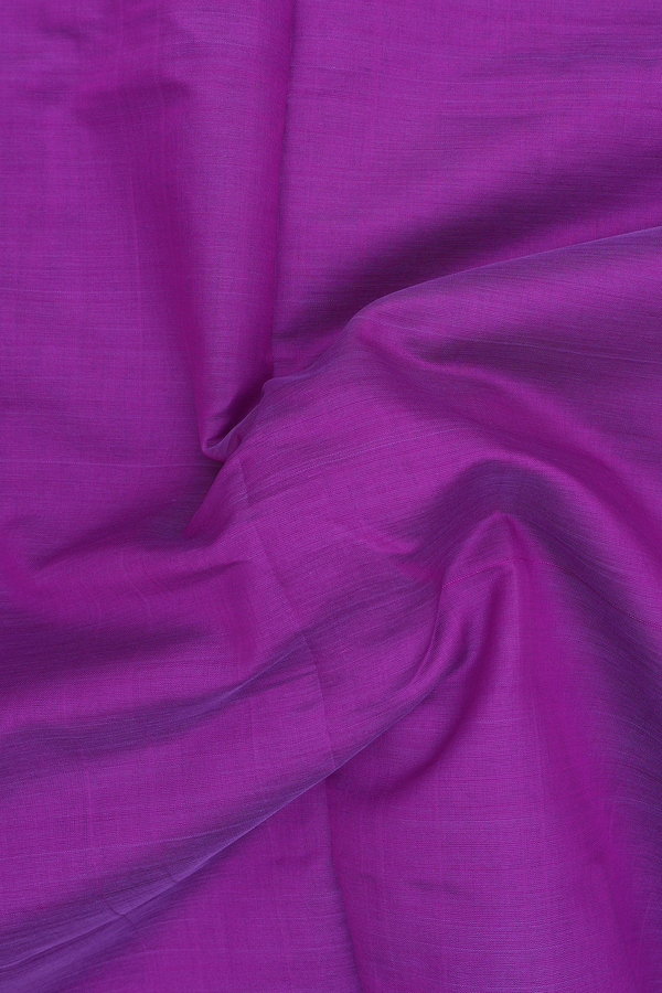 Semi Silk Cotton Saree In Purple With Twill Weave Border