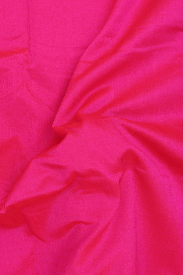 Semi Silk Cotton Saree In Pink With Twill Weave Border
