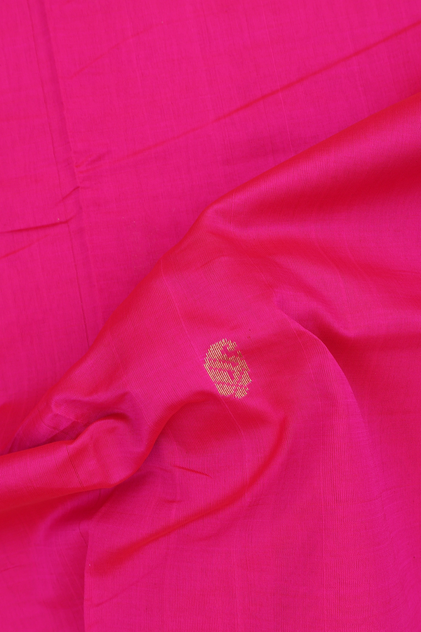 Semi Silk Cotton Saree In Pink With Paisley Buttas