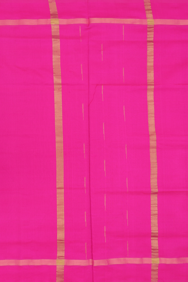 Semi Silk Cotton Saree In Yellow With Checks Design