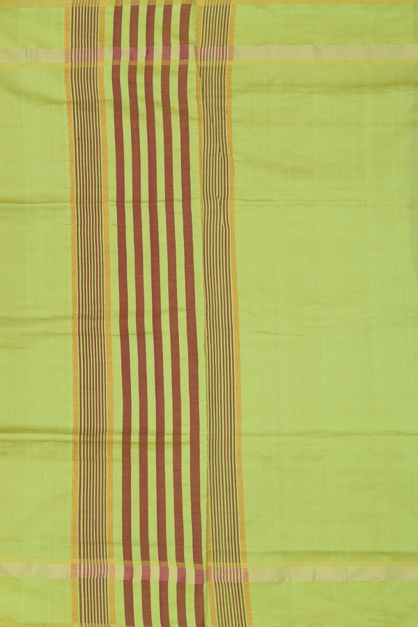 Semi Silk Cotton Saree In Coffee Brown With Checks Design
