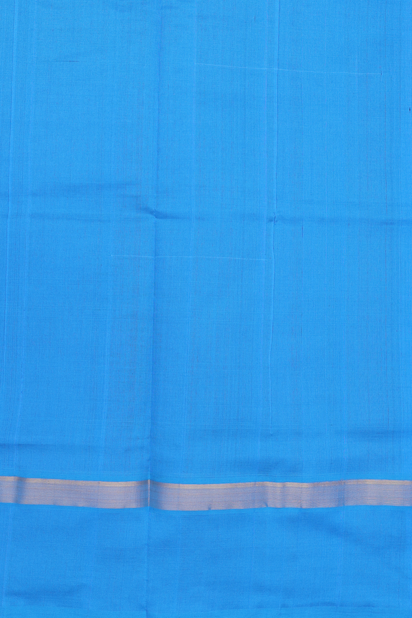 Semi Silk Cotton Saree In Black With Contrast Border