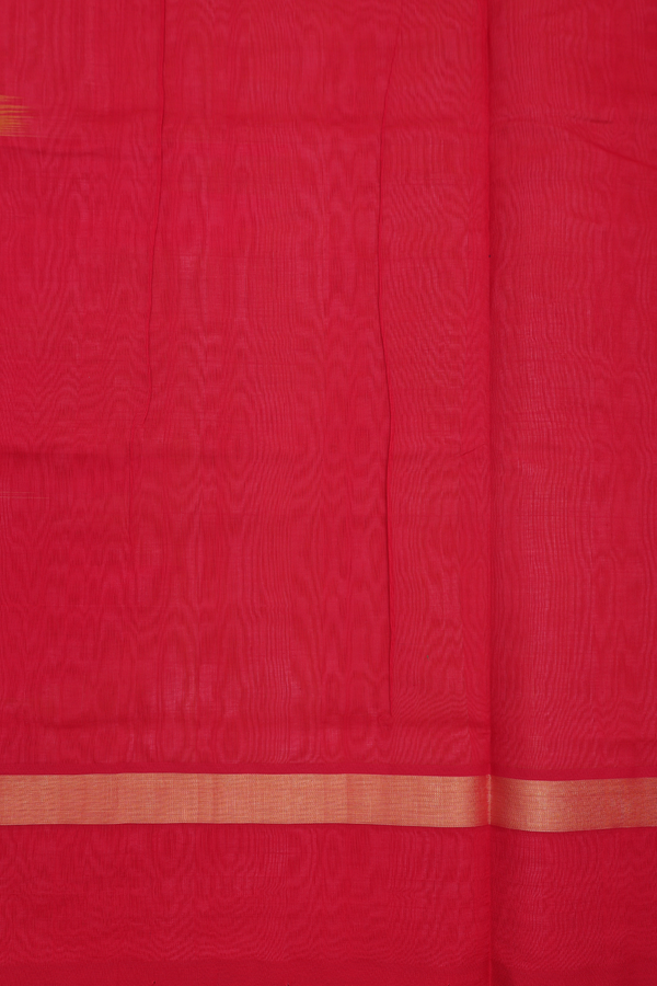 Semi Silk Cotton Saree In Peach With Contrast Border