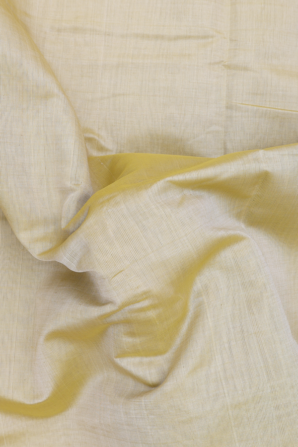 Semi Silk Cotton Saree In Cream Color With Contrast Border