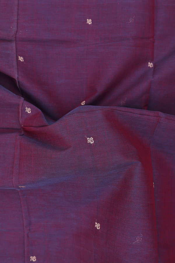 Coimbatore Cotton Saree In Dual Tone With Threadwork Buttas