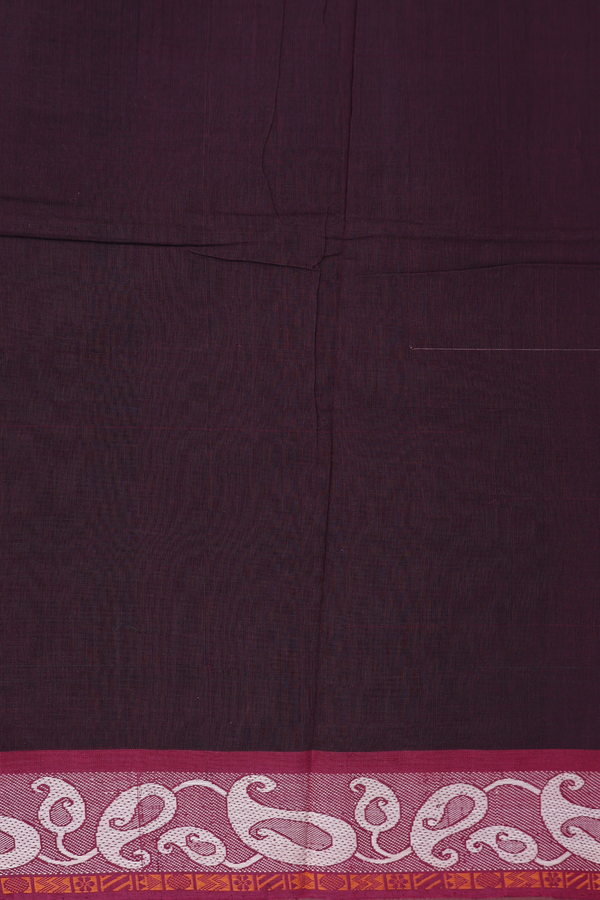 Coimbatore Cotton Saree In Dark Green With Threadwork Design