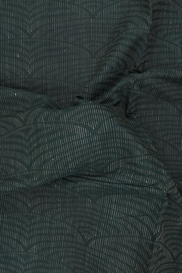 Coimbatore Cotton Saree In Dark Green With Threadwork Design