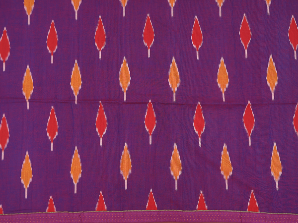 Leaf Buttas Purple Cotton Unstitched Salwar Material