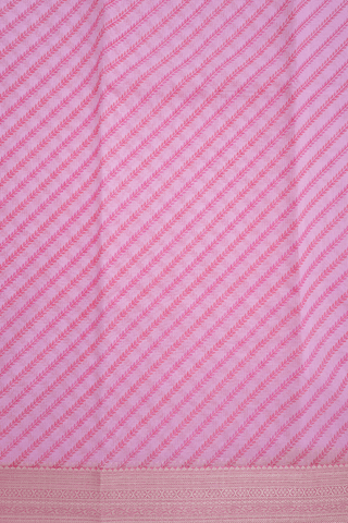 Leaf Printed Design Pastel Pink Kota Cotton Saree