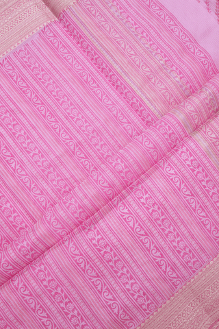 Leaf Printed Design Pastel Pink Kota Cotton Saree
