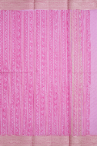 Leaf Printed Design Pastel Pink Kota Cotton Saree
