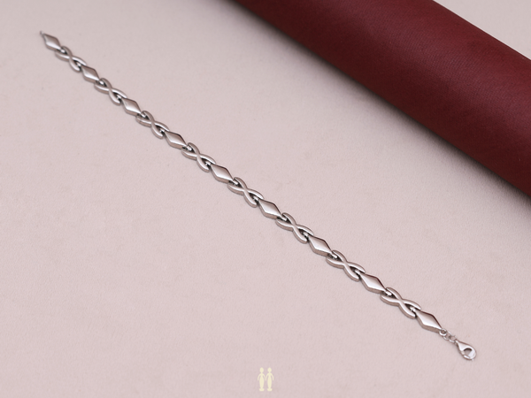 Diamond Design Pure Silver Bracelet