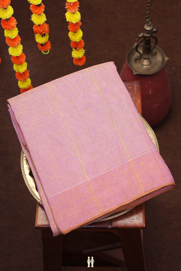Linen Saree In Dual Tone With Stripes Design