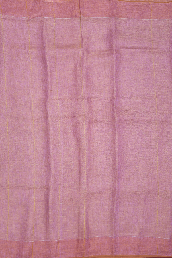 Linen Saree In Dual Tone With Stripes Design