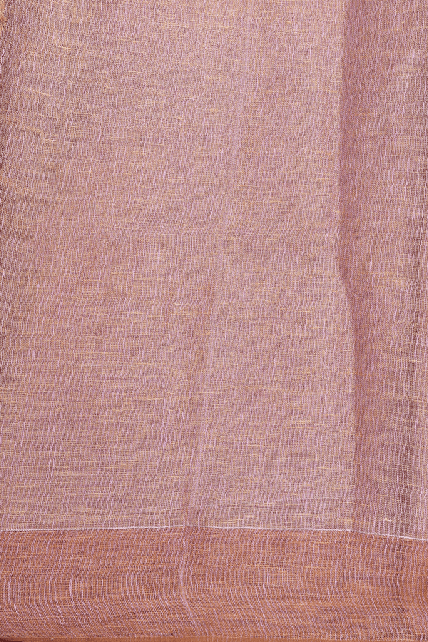 Linen Saree In Dual Tone With Stripes Design